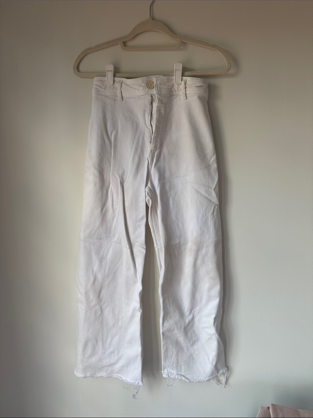 Zara White Wide-Leg Jeans
